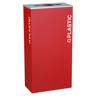 Kaleidoscope XL Series 17-Gallon Ruby Recycling Receptacle for Plastic